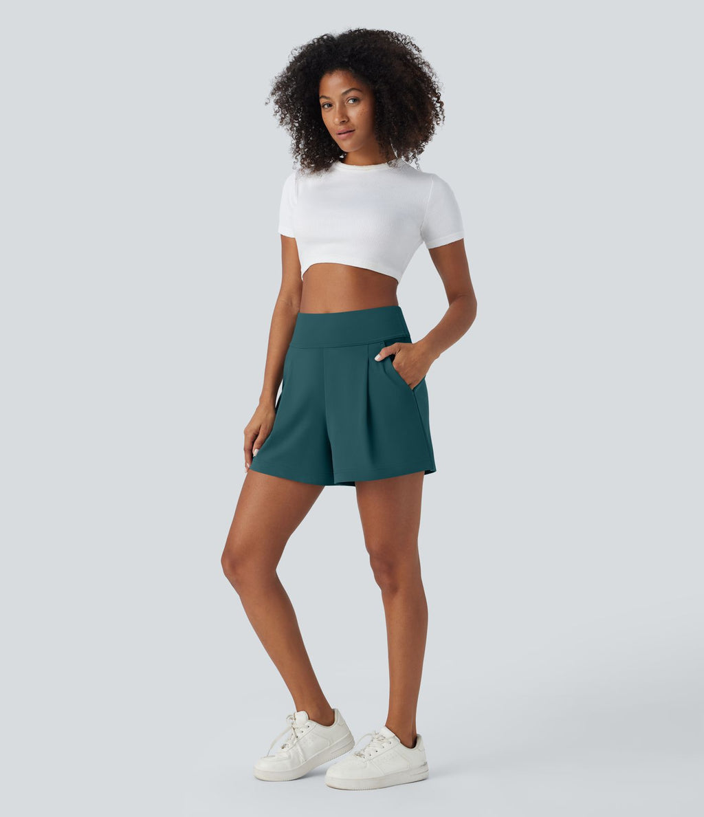 Short de travail large taille haute DayStretch avec poches