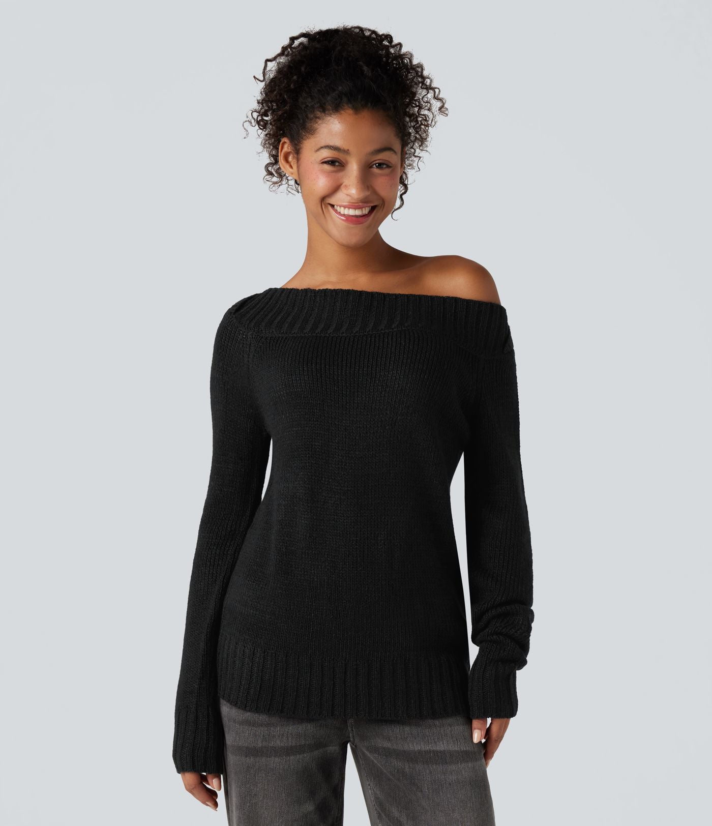Pull une épaule manches longues