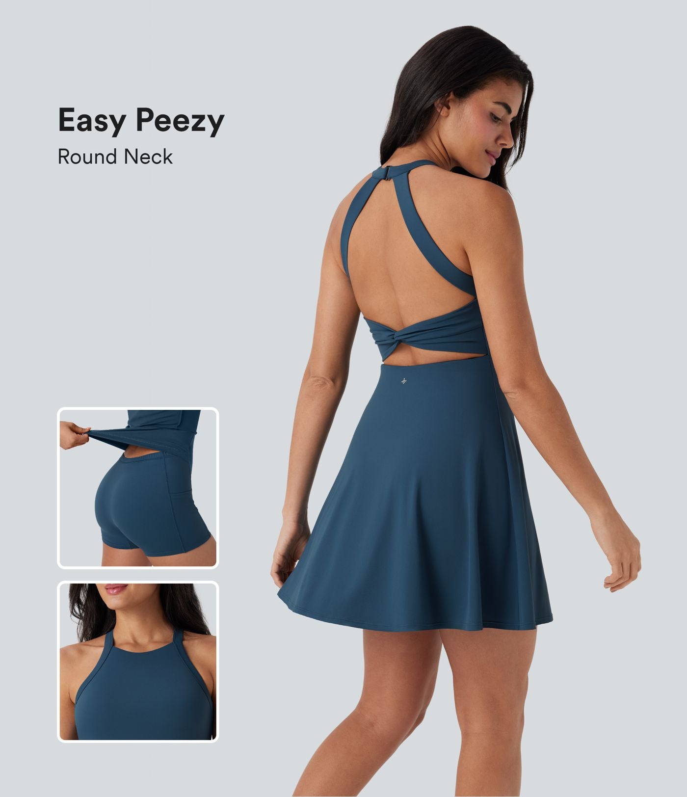 Robe de danse dos nu torsadée Softlyzero™ Airy Cool Touch - Easy Peasy