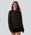 Pull casual épaules tombantes manches longues