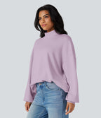 Sweatshirt casual col montant coupe décontractée avec poches