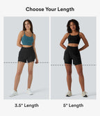 Shorts yoga Breezeful™ taille super haute 2-en-1 séchage rapide, ourlet arrondi, entrejambe 13cm, avec poches