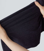 Mini jupe moulante taille haute effet sparkle, avec poches