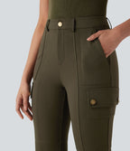 Pantalon cargo bootcut randonnée taille moyenne DayStretch avec poches