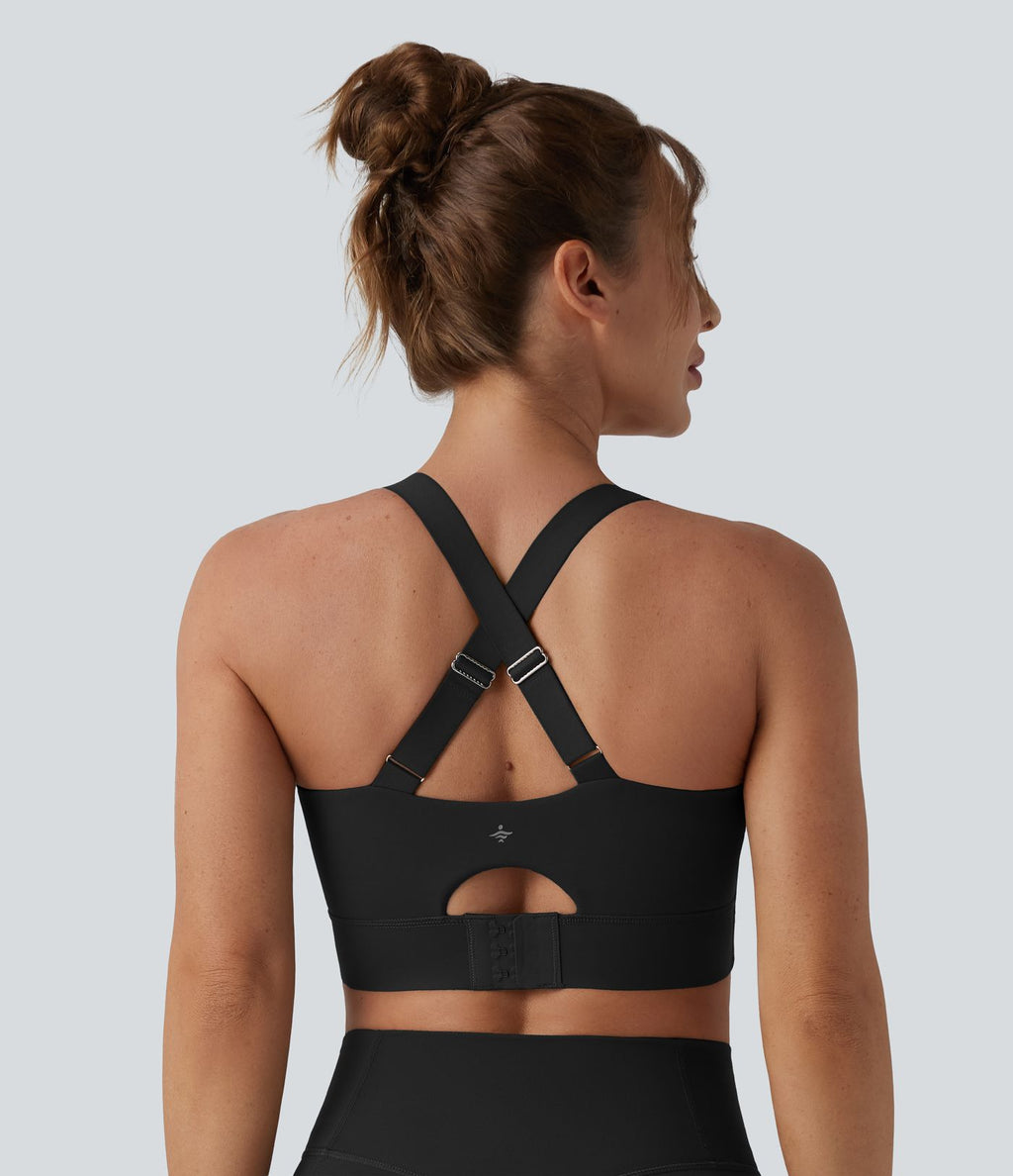 Brassière de sport push-up maintien moyen bretelles croisées ajustables Halara UltraSculpt™ bonnets E-G