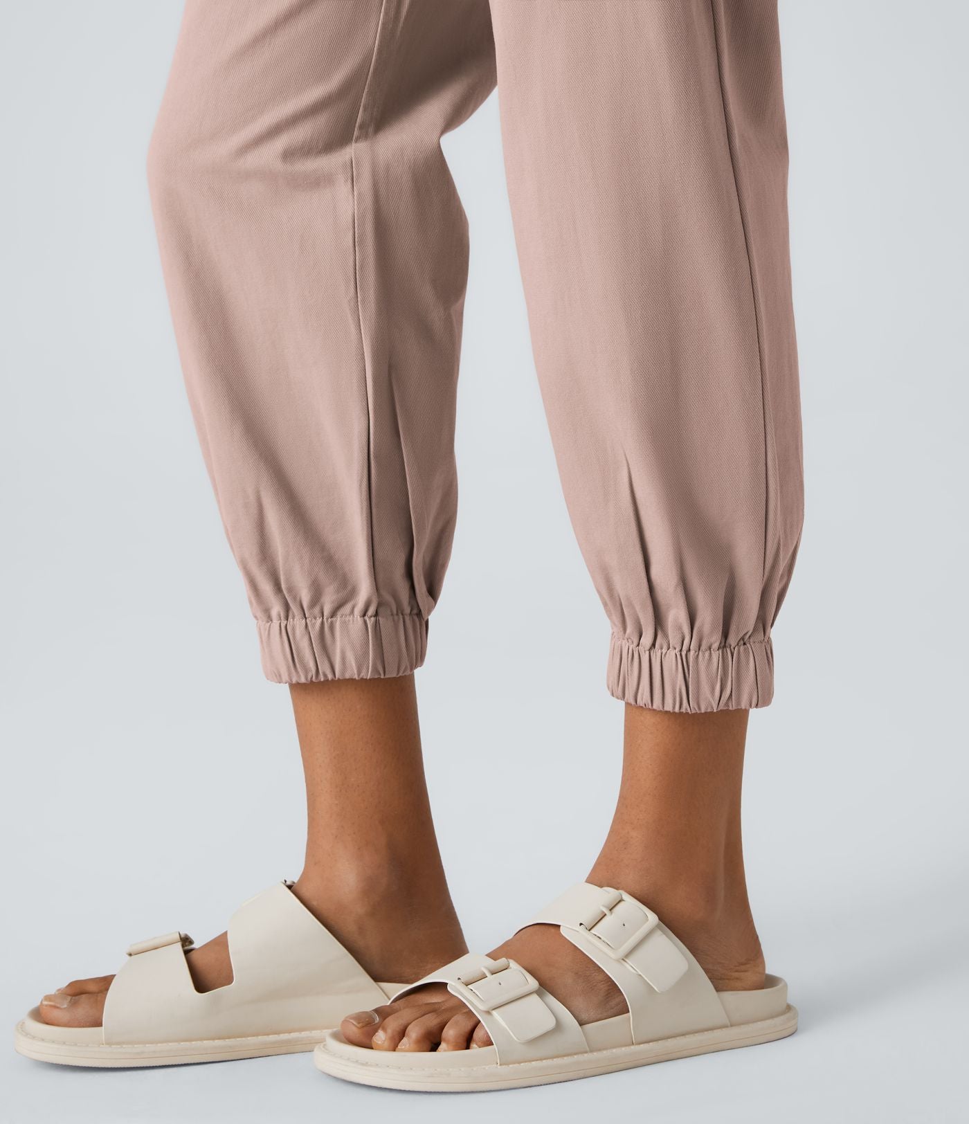 Joggings décontractés à taille mi-haute avec poches