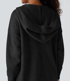 Cardigan à capuche avec boutons et poches