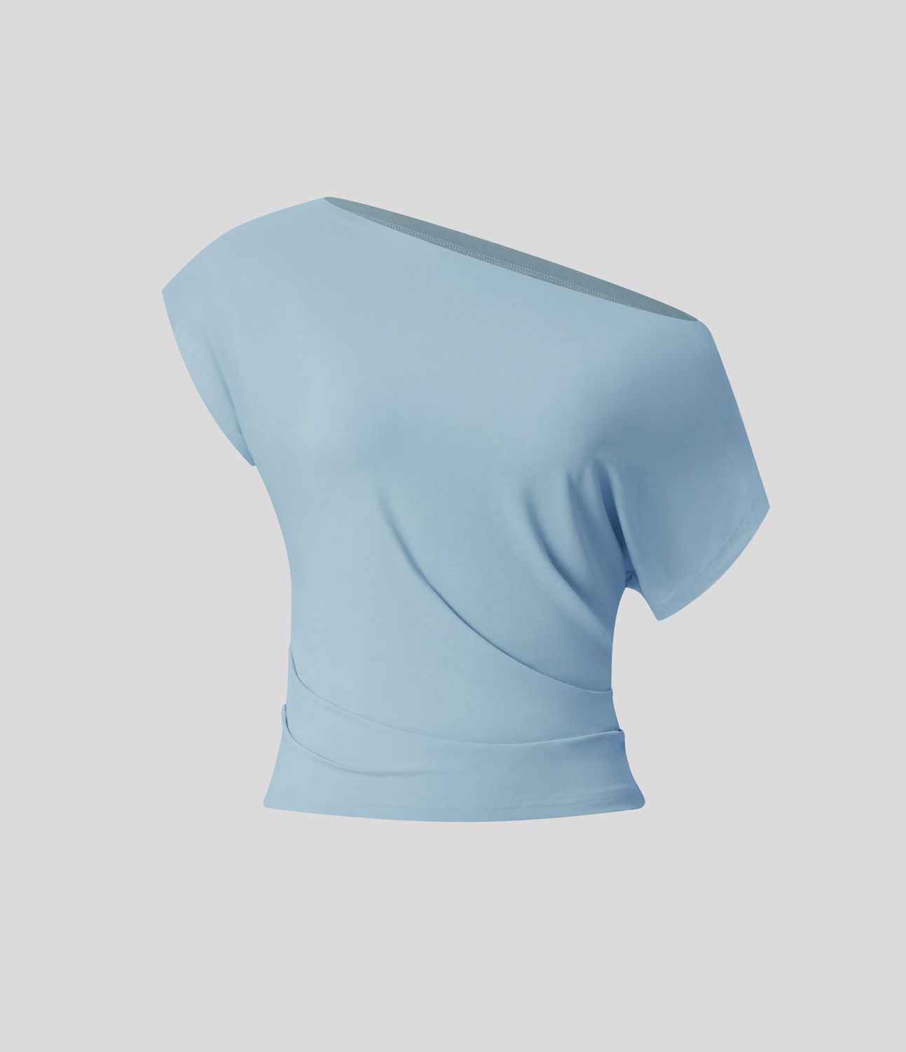 Top Casual Épaules Dénudées Manches Courtes Ruchées