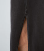 Halara Flex™ Jupe en Jean Casual Mi-Longue Délavé Extensible Plusieurs Poches Taille Haute