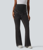 Halara Flex™ Jean évasé décontracté de maternité taille très haute croisé avec poches