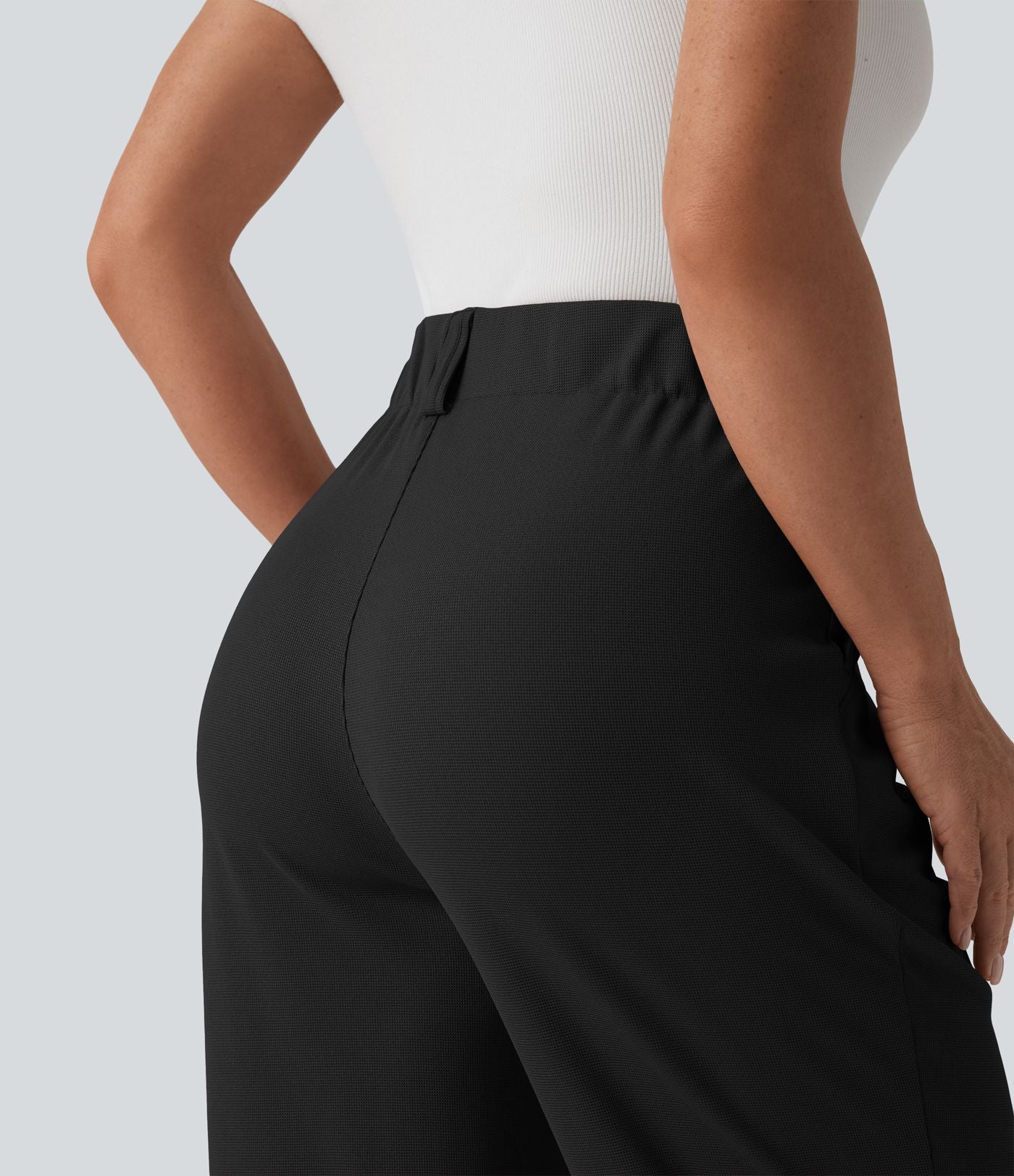 Halara Flex™ Pantalon tailleur évasé gaufré taille haute avec poches