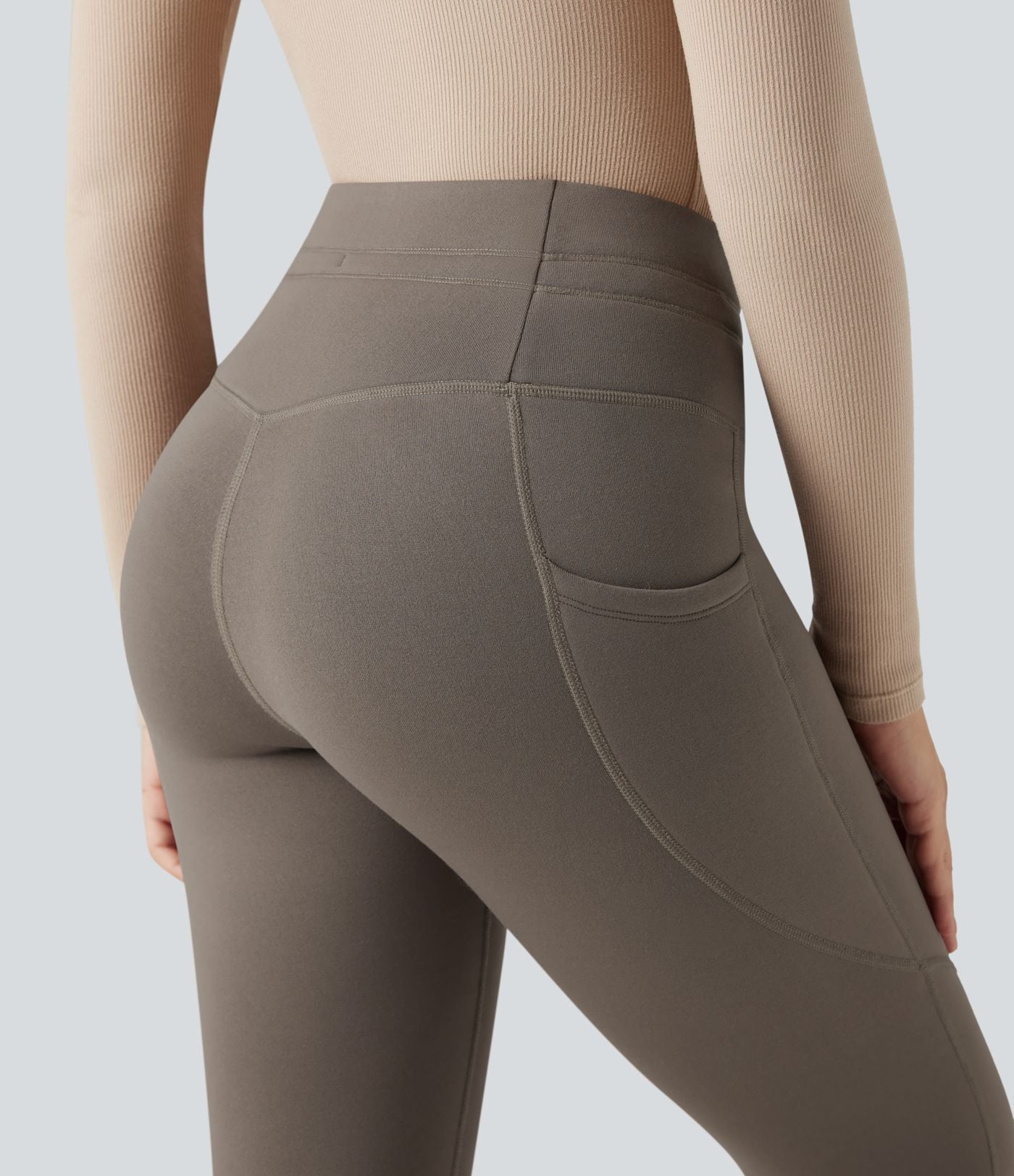 Legging de randonnée polaire 7/8 taille haute avec cordon de serrage et poches