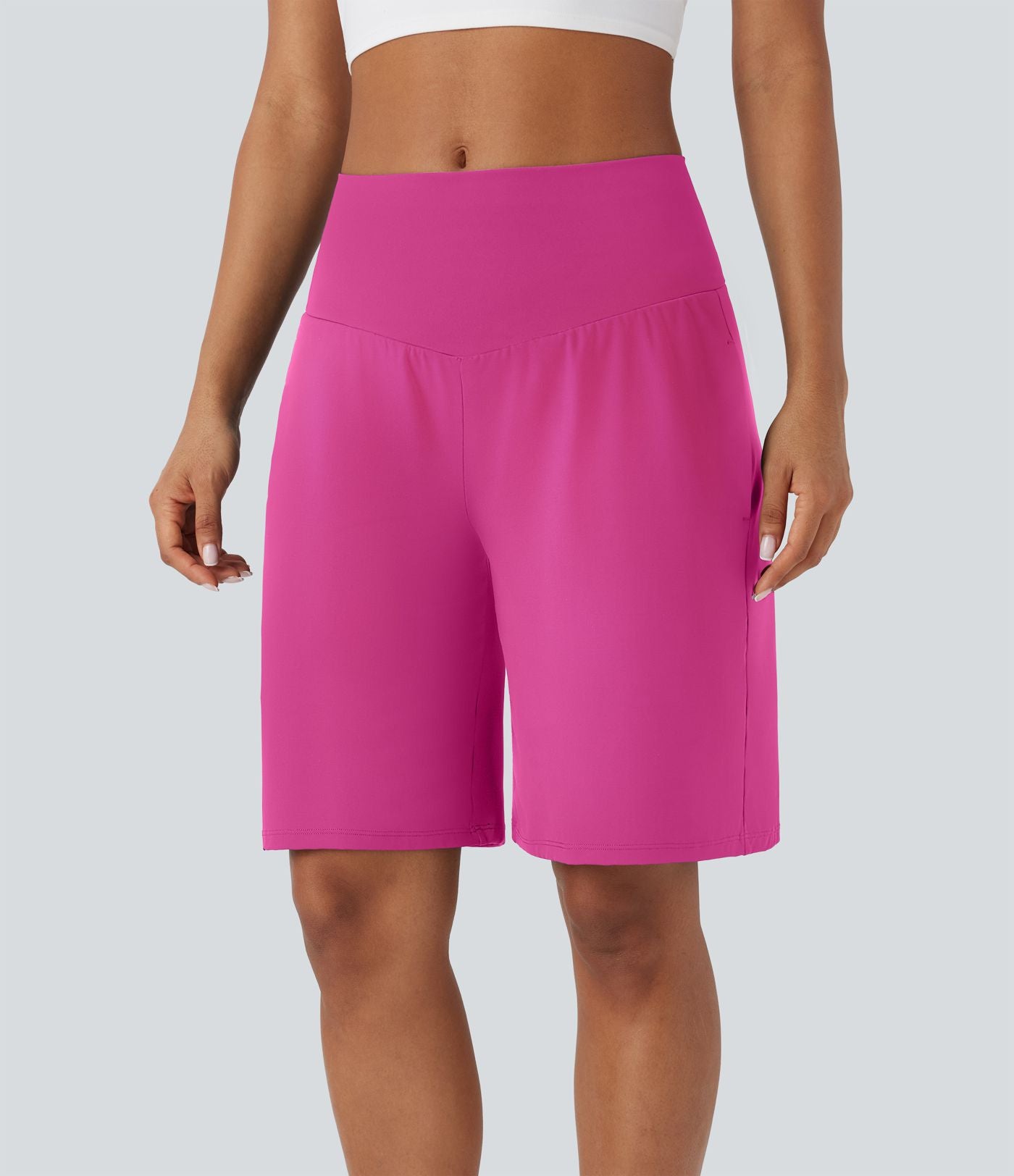 Bermuda SoftlyZero™ Airy de yoga taille haute avec poches multiples et effet frais InstantCool