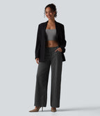 Halara Flex™ Jean large asymétrique taille basse à rayures avec poches