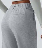 SpacerTek™ Pantalon fuselé décontracté taille haute avec poches