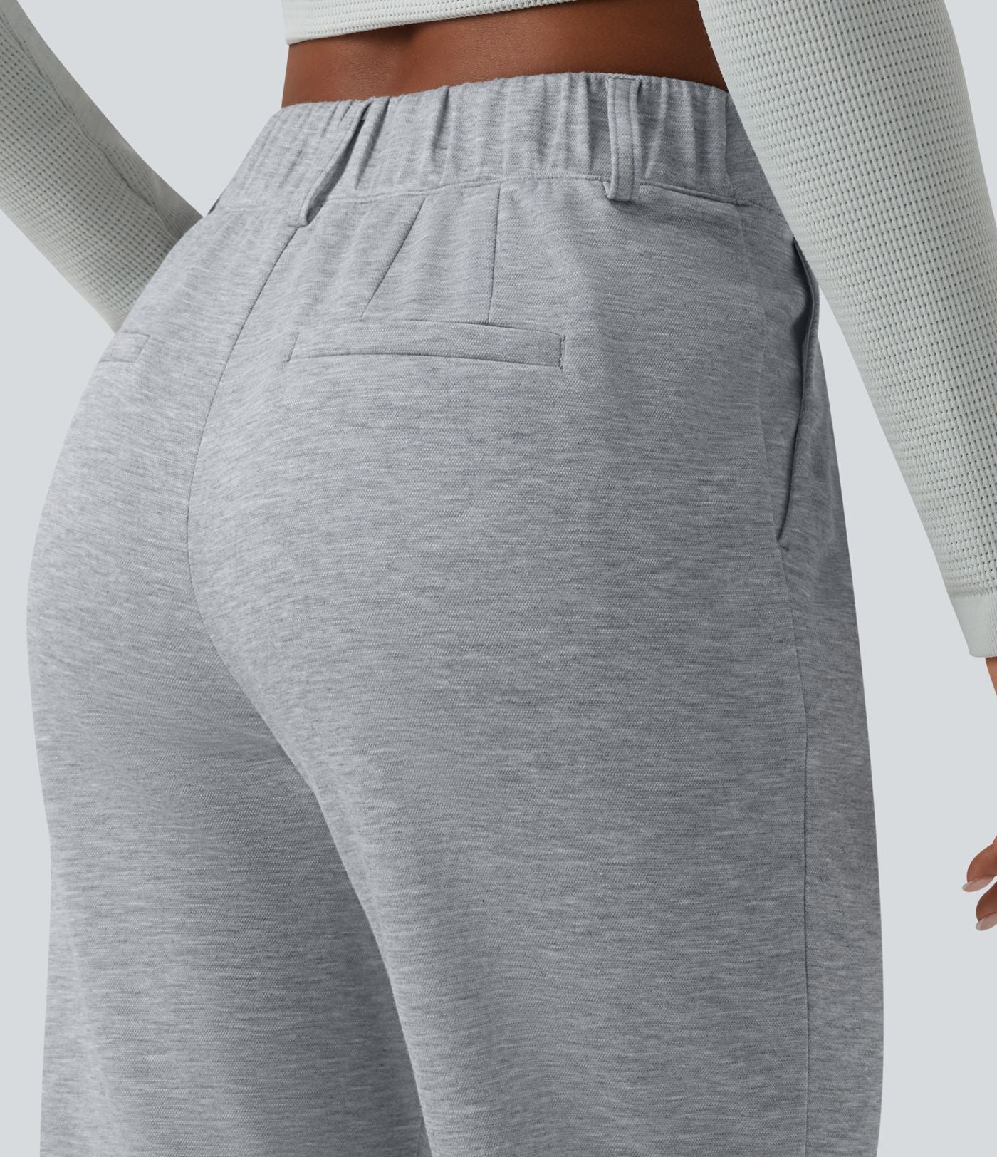 SpacerTek™ Pantalon fuselé décontracté taille haute avec poches