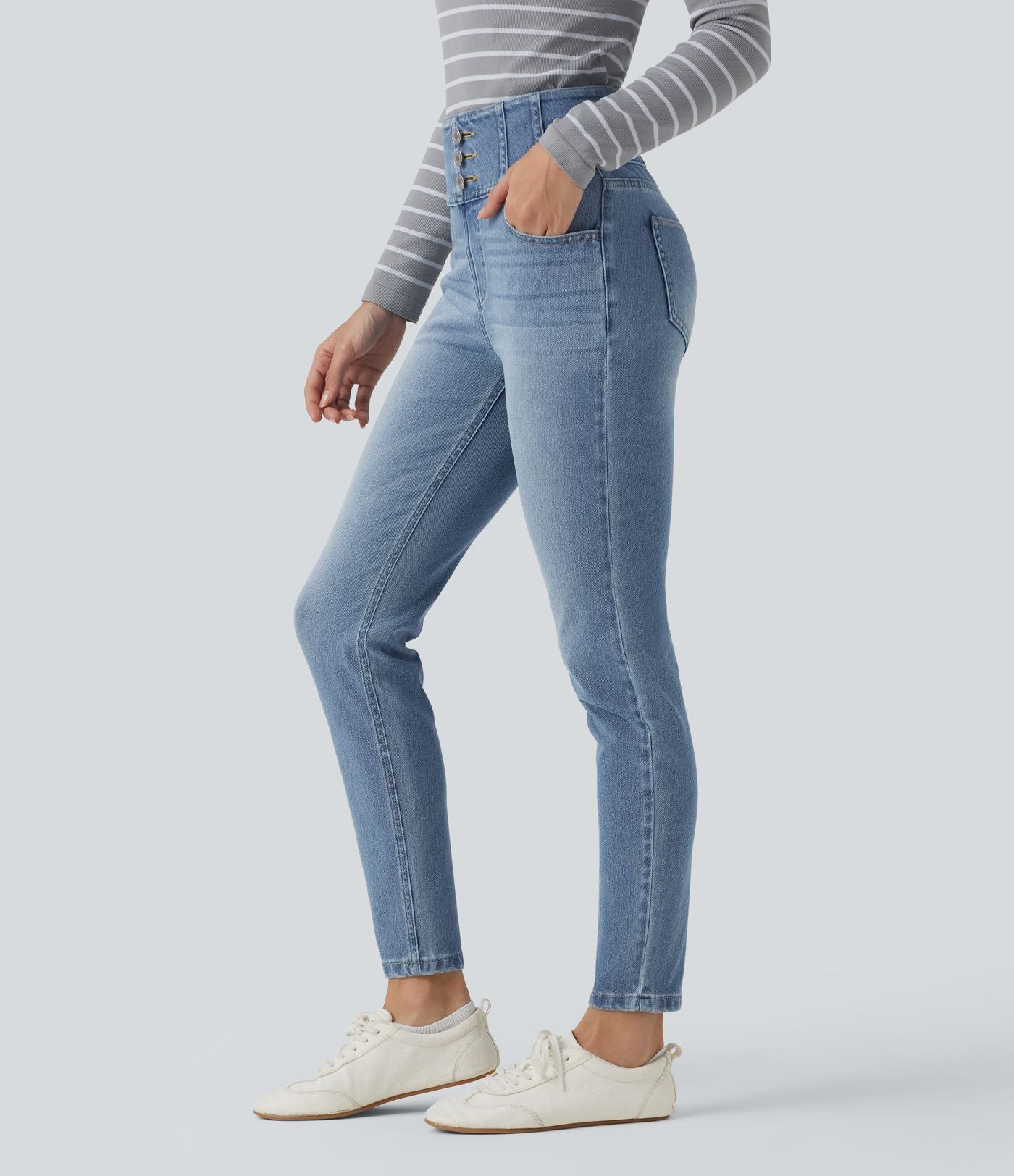 Jean skinny Halara Flex™ taille haute avec poches