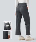 Pantalon de golf taille haute à coupe droite avec poches - Tee de golf