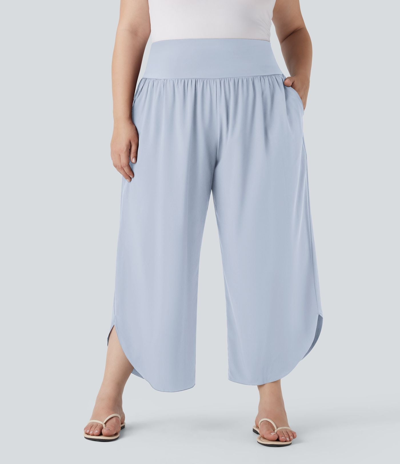 Pantalon tailleur gainant taille haute avec poches Halara Flex™