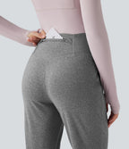 Jogging yoga fuselé taille haute avec poches