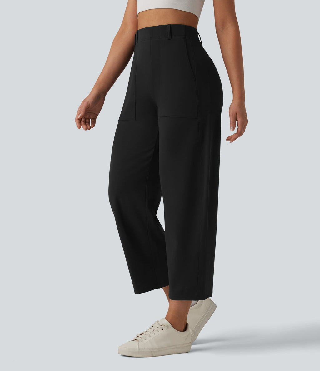 Pantalon barrel DayStretch taille haute avec poches