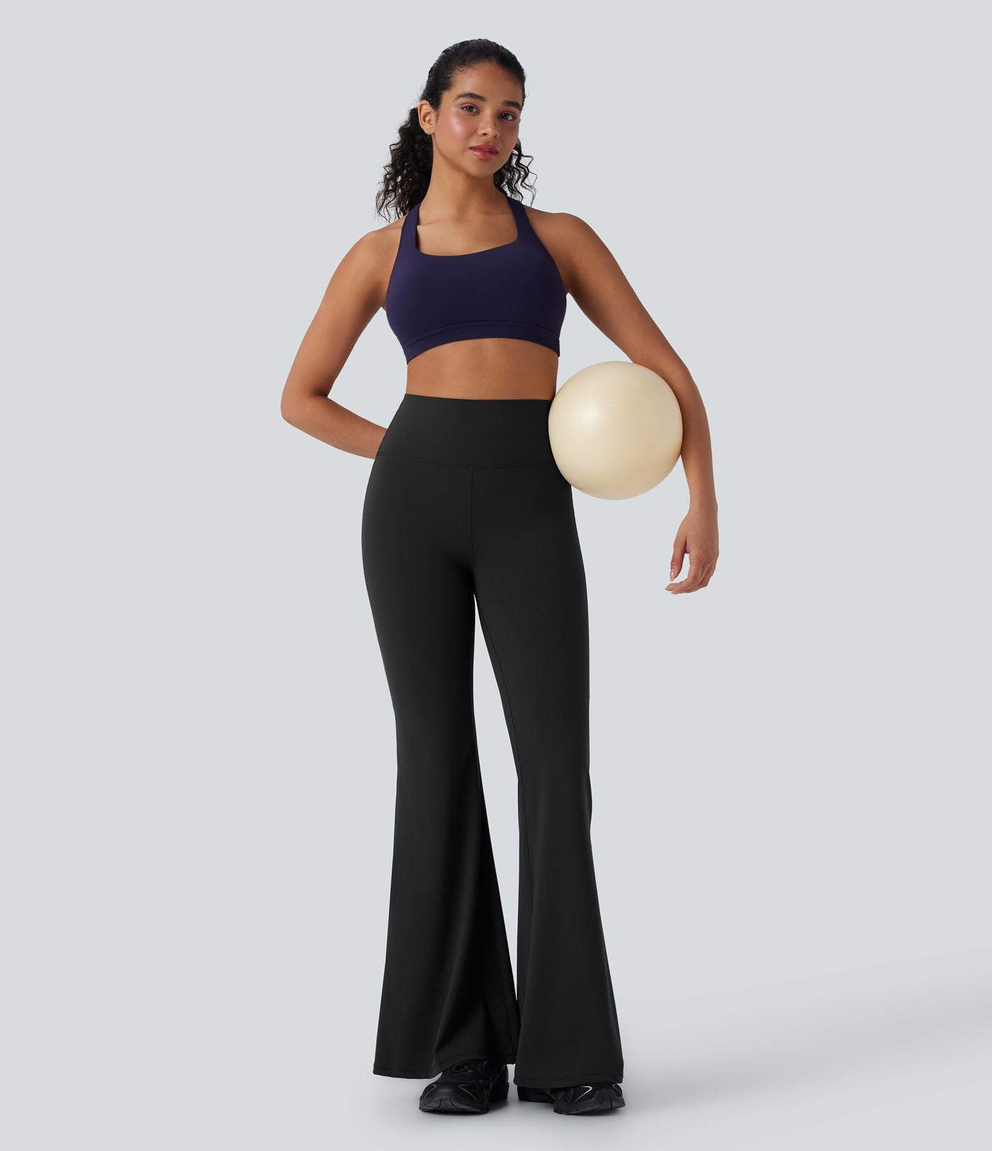 Pantalon de yoga évasé gainant galbant taille haute Halara UltraSculpt™