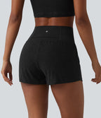 SoftlyZero™ Short de sport 2 en 1 taille haute en dentelle 7,5 cm avec poches