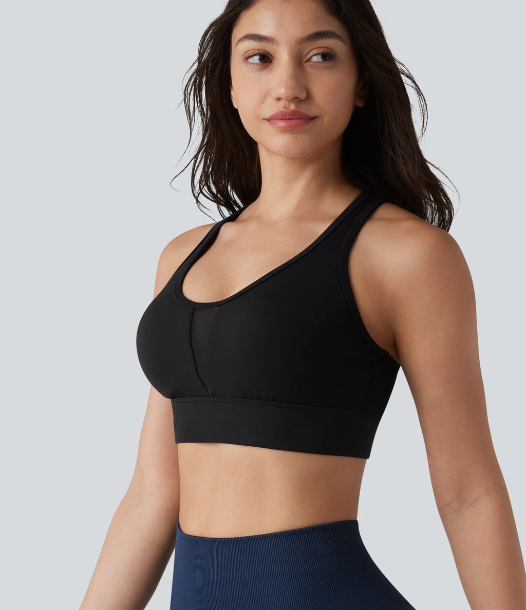 Halara UltraSculpt™ Brassière de sport d'entraînement maintien modéré, dos nageur avec boucle ajustable et mesh respirant