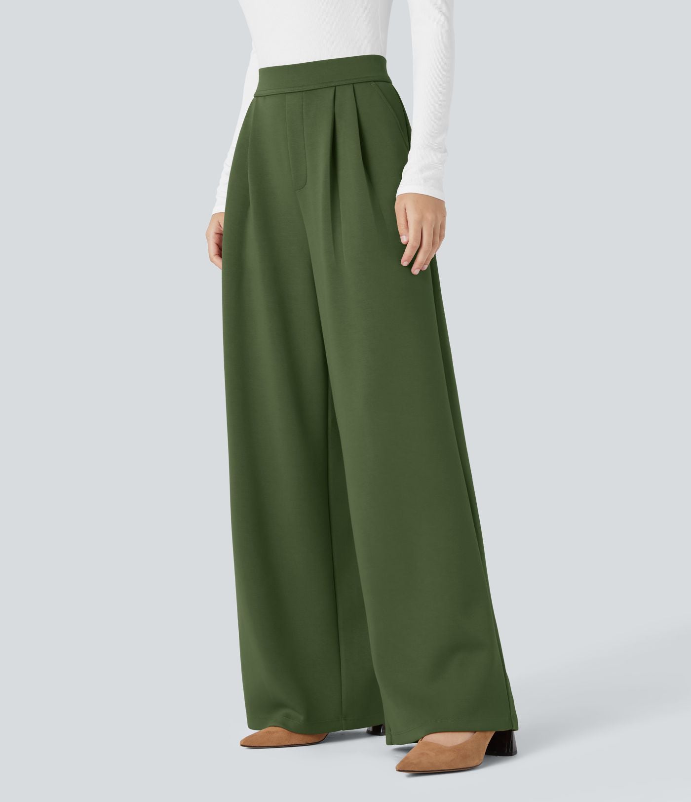 Pantalon de travail Halara Flex™ ample taille haute avec poches