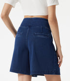 Halara Flex™ Short décontracté ample en jean taille haute 17,5 cm avec poches