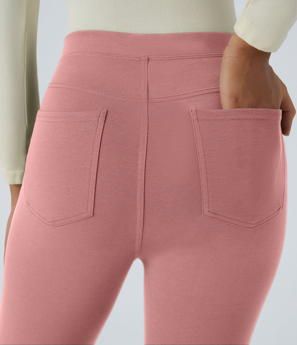 Pantalon tailleur ajusté taille haute Halara Flex™ avec poches