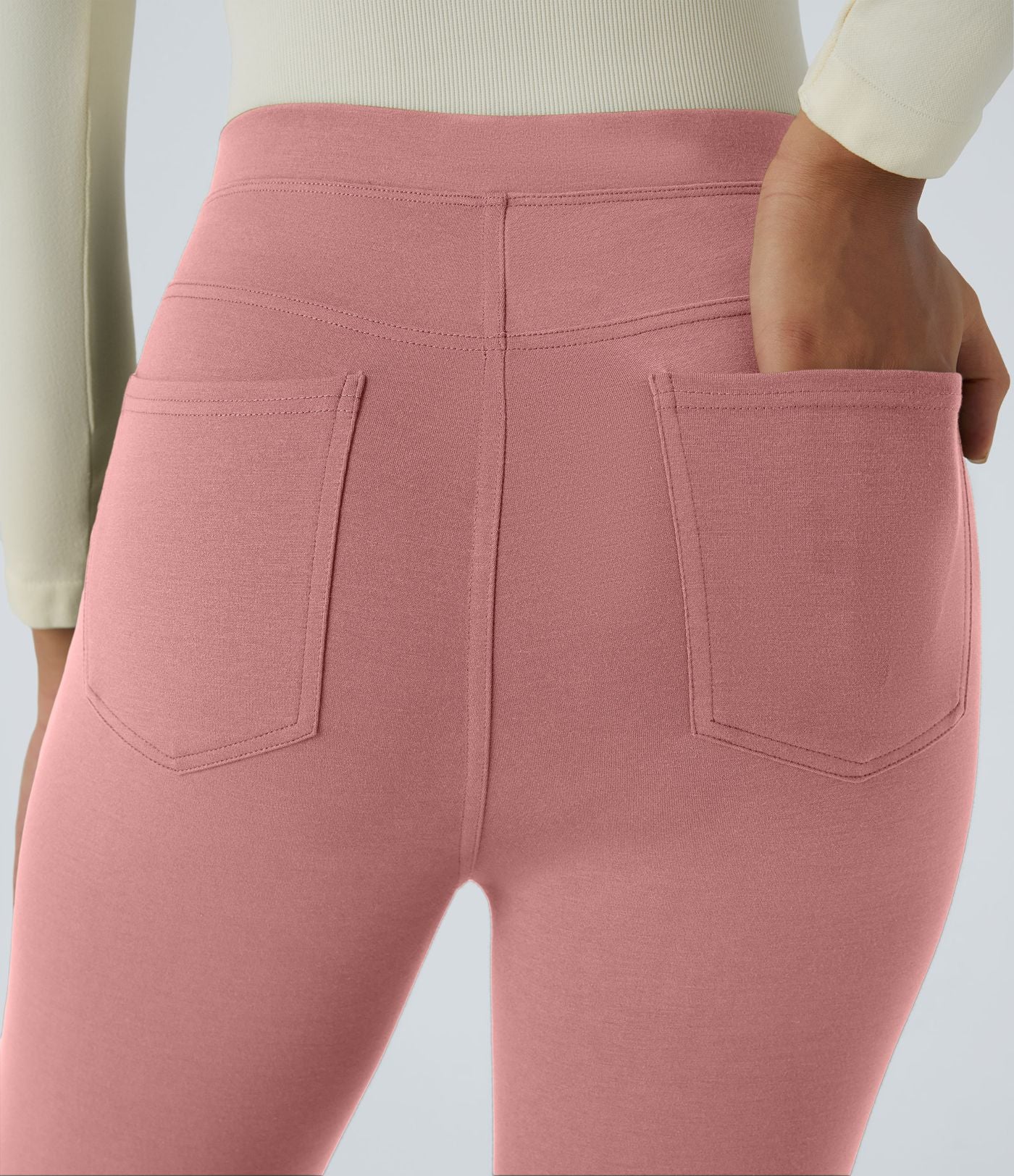Pantalon tailleur ajusté taille haute Halara Flex™ avec poches