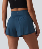 Short de yoga SoftlyZero™ Airy 2-en-1 taille haute gainant ourlet arrondi effet frais InstantCool 7,5 cm avec poches