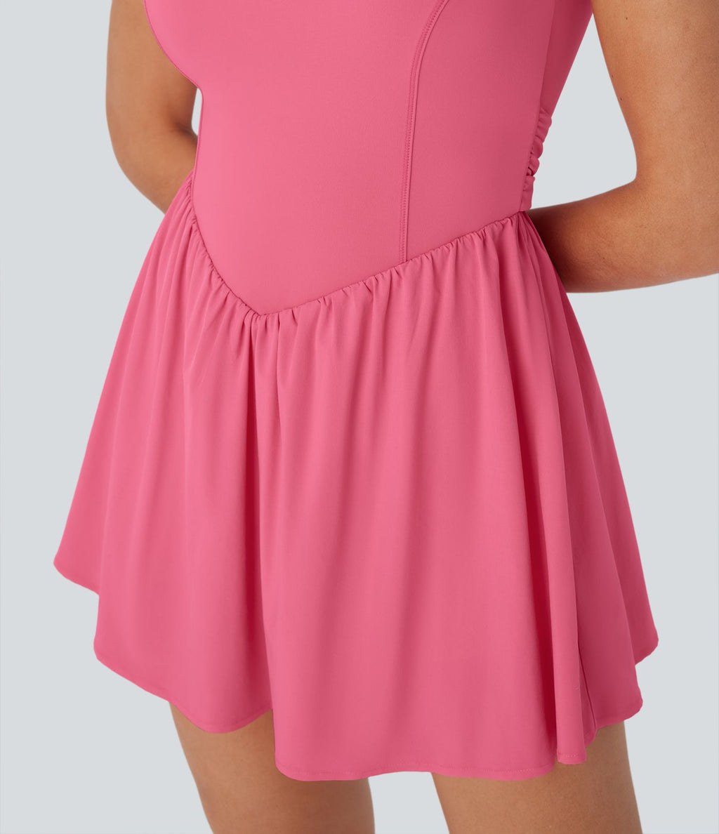 Robe active danse mini 2-en-1 Breezeful™ dos nu avec liens dos séchage rapide et poche latérale - Édition Easy Peasy