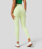 Halara Flex™ Jegging Casual 7/8 Tricot Extensible Coloré avec Taille Haute et Multiples Poches
