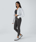 Halara Flex™ Jegging Travail Taille Haute Croisé Poches Multiples Tricot Extensible
