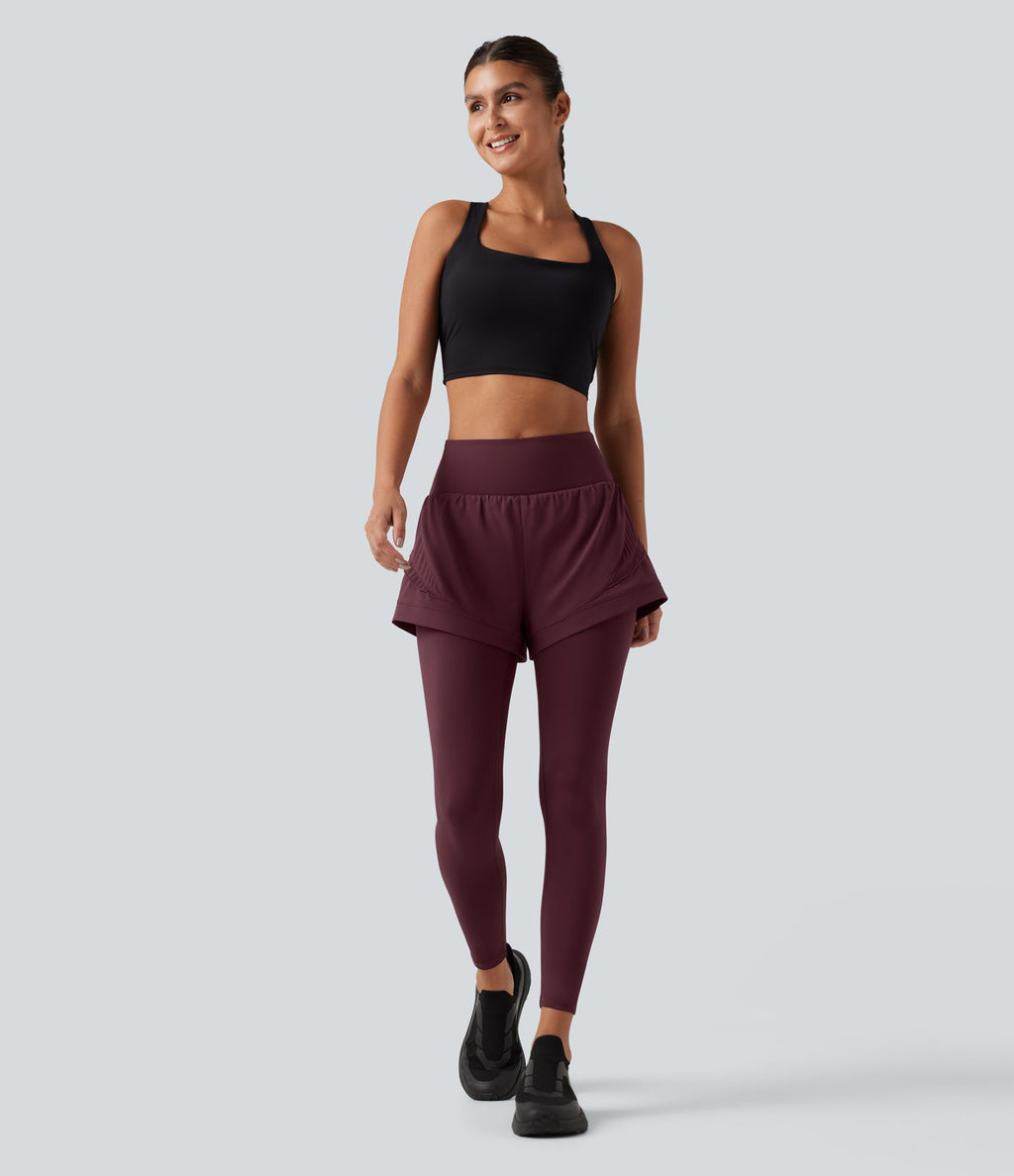 Pantalon de running gaintan2-en-1 Breezeful™ taille haute gainant à séchage rapide avec poches