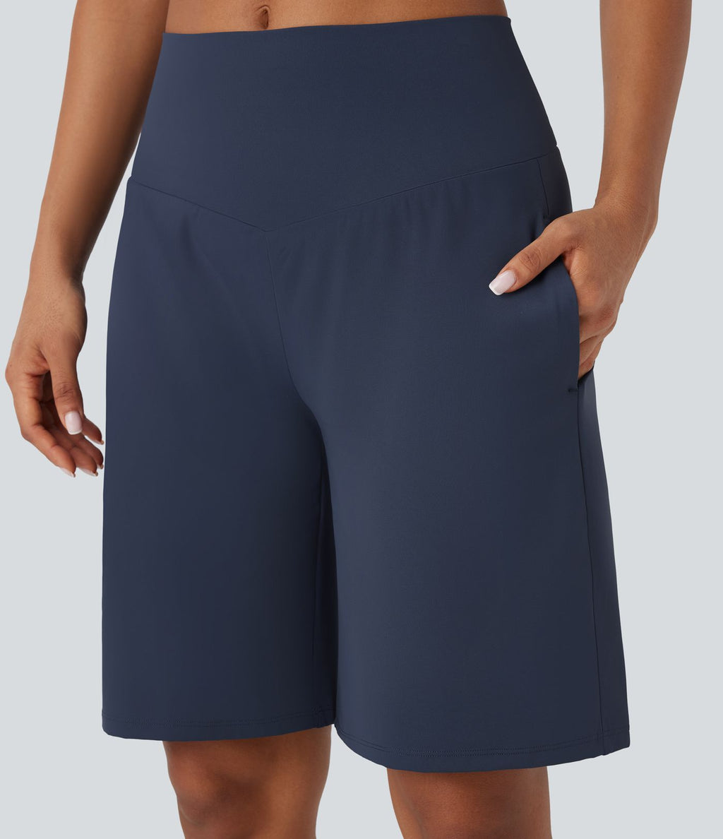 Bermuda SoftlyZero™ Airy de yoga taille haute avec poches multiples et effet frais InstantCool