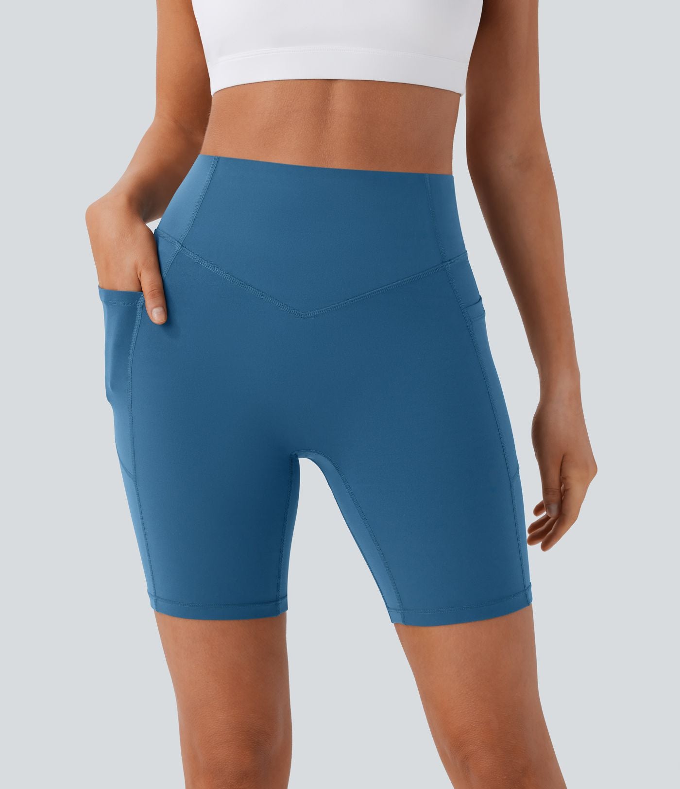 Legging de yoga gainant taille haute chiné à séchage rapide avec poches Halara UltraSculpt™