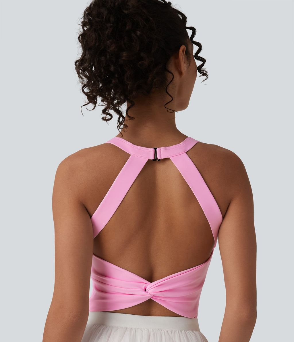 Body SoftlyZero™ Airy col U sans manches dos torsadé ouvert effet frais InstantCool avec boucle réglable et brassière intégrée