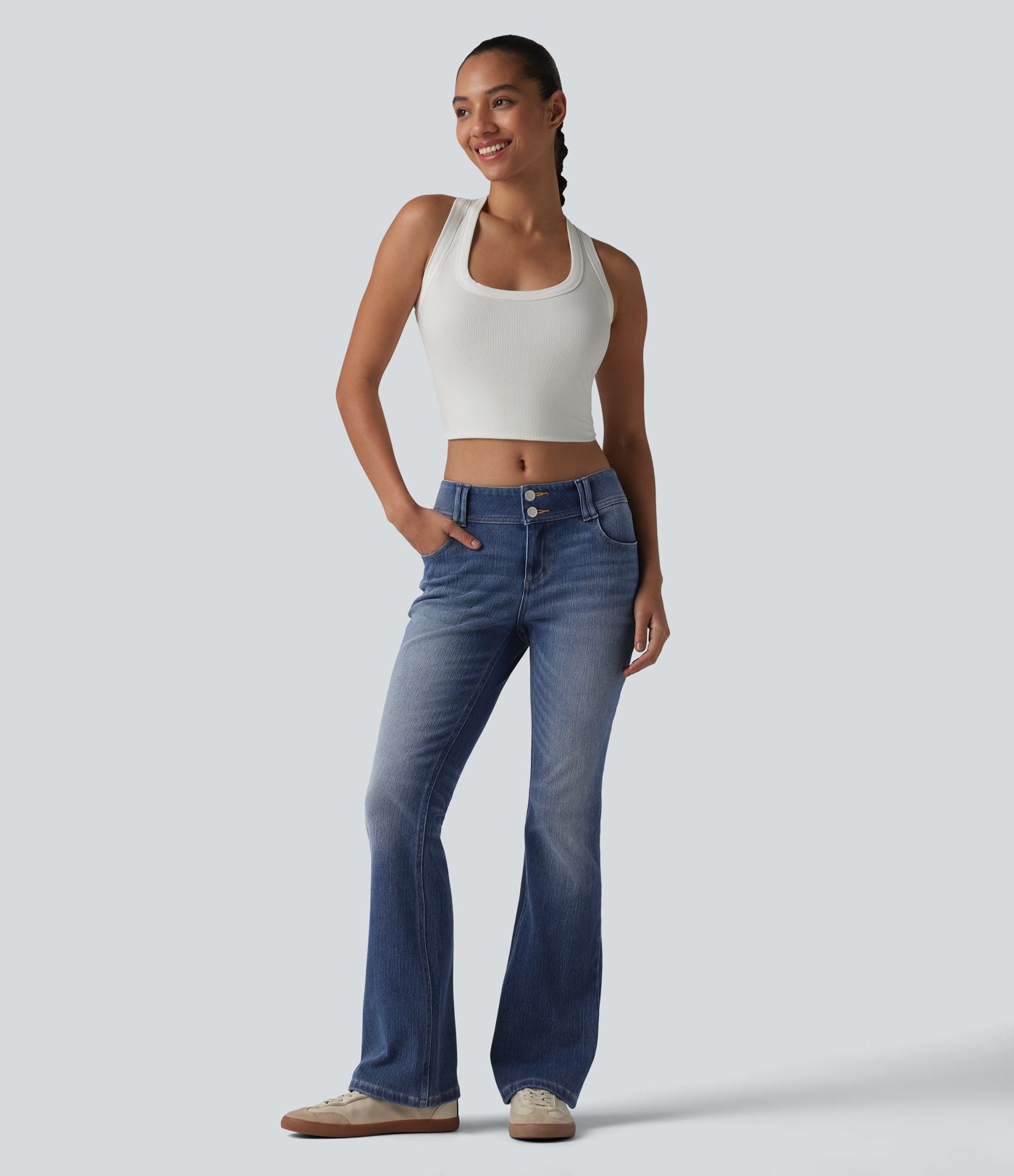 Jean décontracté taille basse Halara Flex™ avec poches