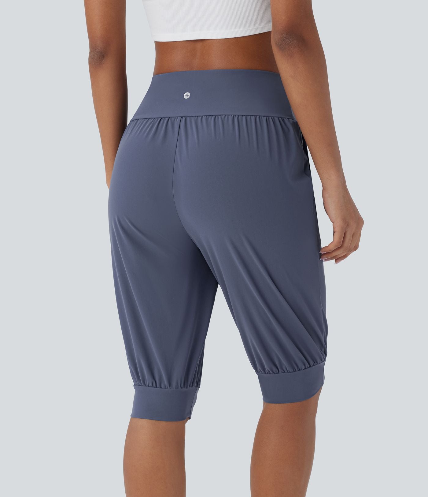 Short décontracté taille haute avec poches latérales