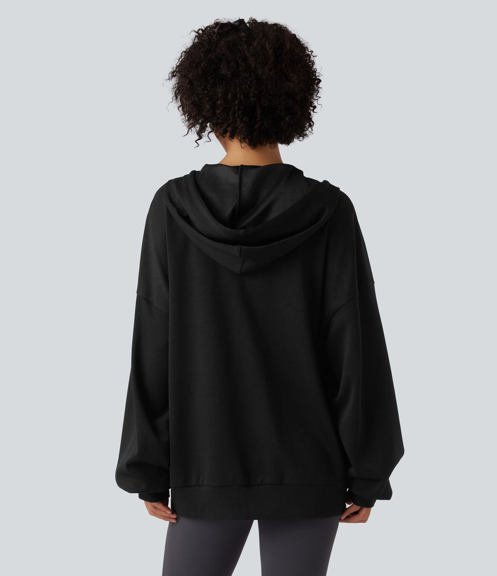 Sweat-shirt décontracté à capuche, cordon de serrage, manches longues et poches