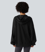 Sweat-shirt décontracté à capuche, cordon de serrage, manches longues et poches