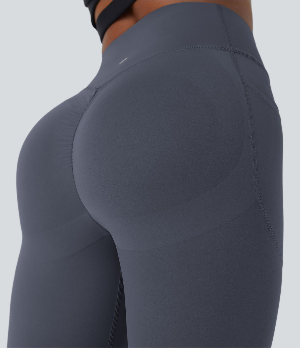 Legging d'entraînement gainant galbant taille haute avec effet scrunch et poches Halara UltraSculpt™