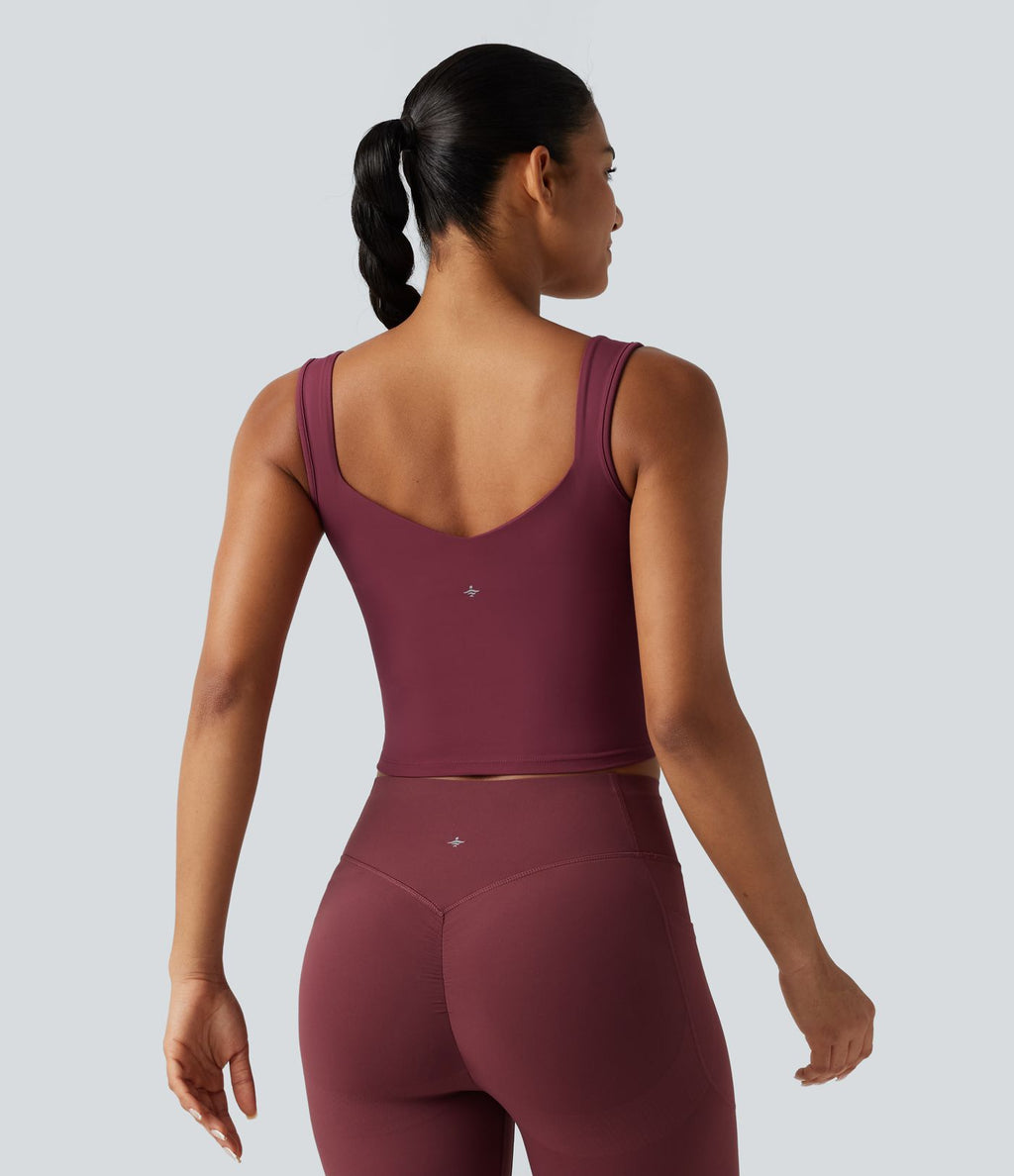 Débardeur de course SoftlyZero™ Airy col cœur croisé brassière intégrée effet frais InstantCool, protection solaire UPF50+