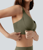 Brassière de sport course SpeedWave™ soutien intermédiaire push-up zip boucle réglable séchage rapide bonnets A-C