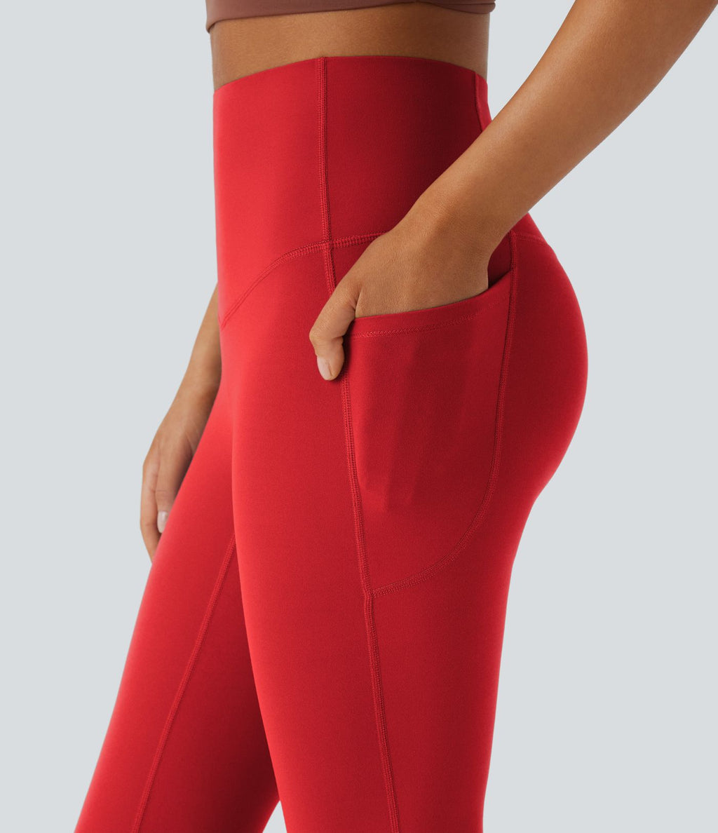 Pantalon de yoga à coupe bootcut gainant taille haute avec poches Halara UltraSculpt™