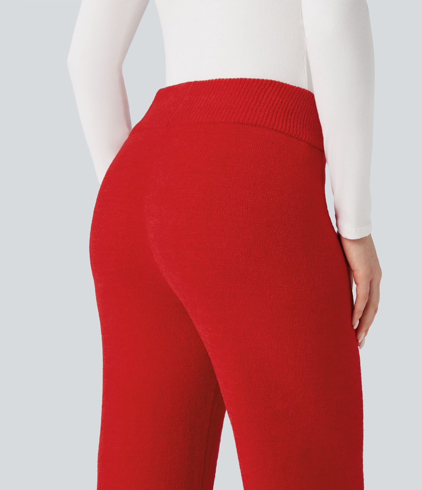 Pantalon détente maille baggy taille mi-haute