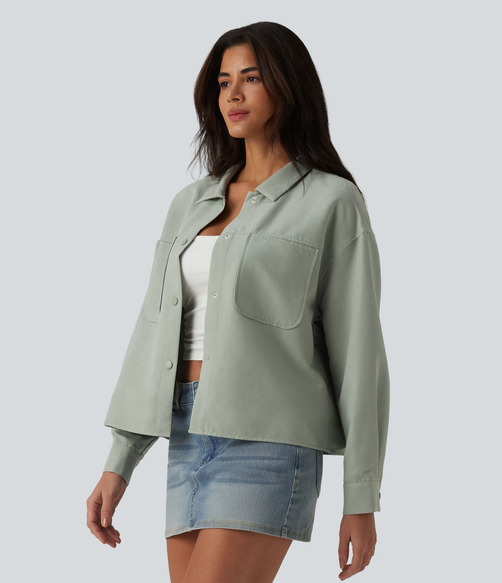 Veste décontractée manches longues avec poches